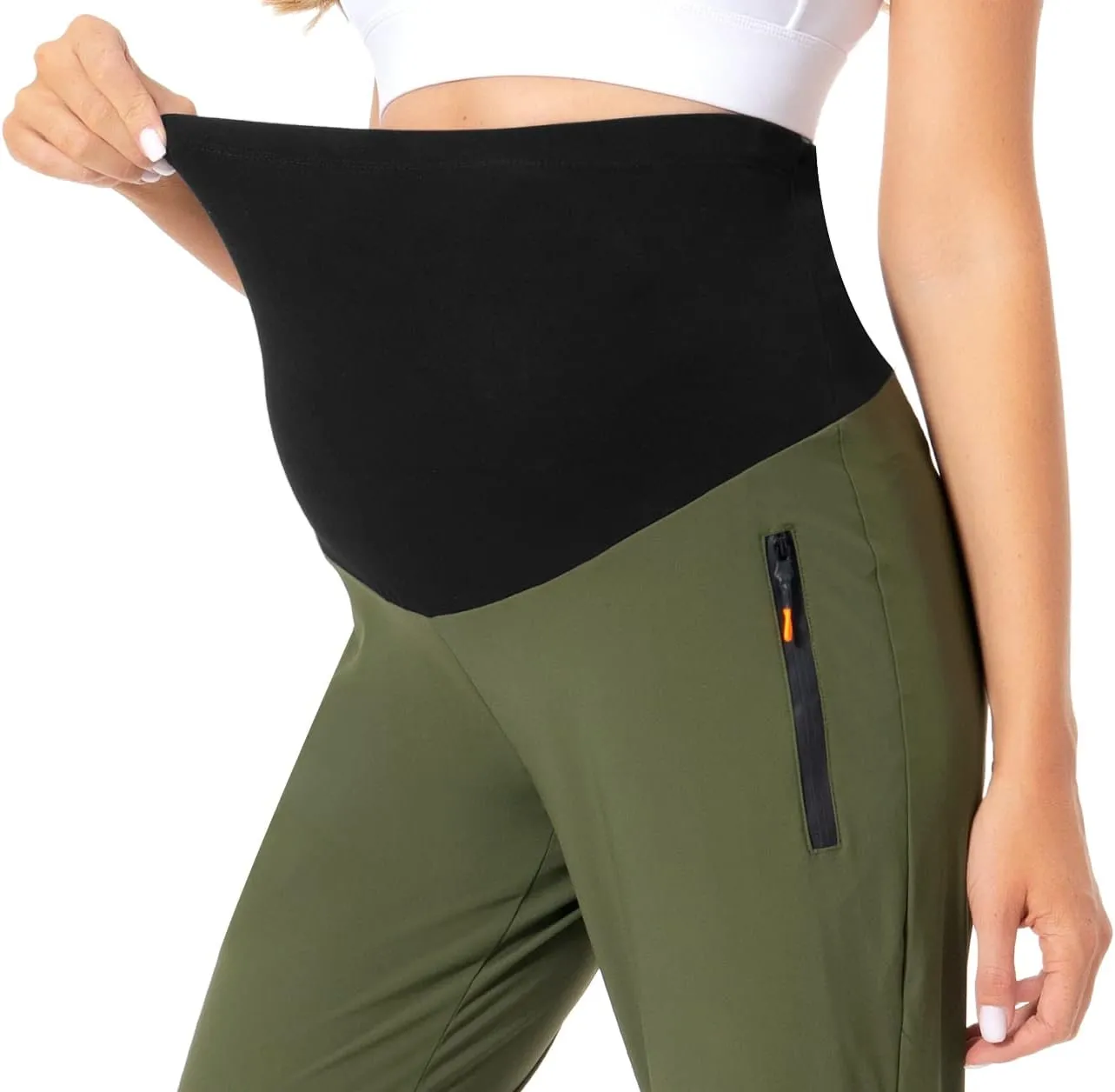 V VOCNI Maternity Jogger Pants Women's Quick Dry Lounge Scrub Joggers Pockets Sweatpants Workout Clothes