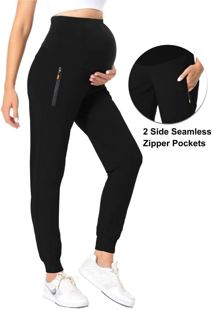 V VOCNI Maternity Jogger Pants Women's Quick Dry Lounge Scrub Joggers Pockets Sweatpants Workout Clothes