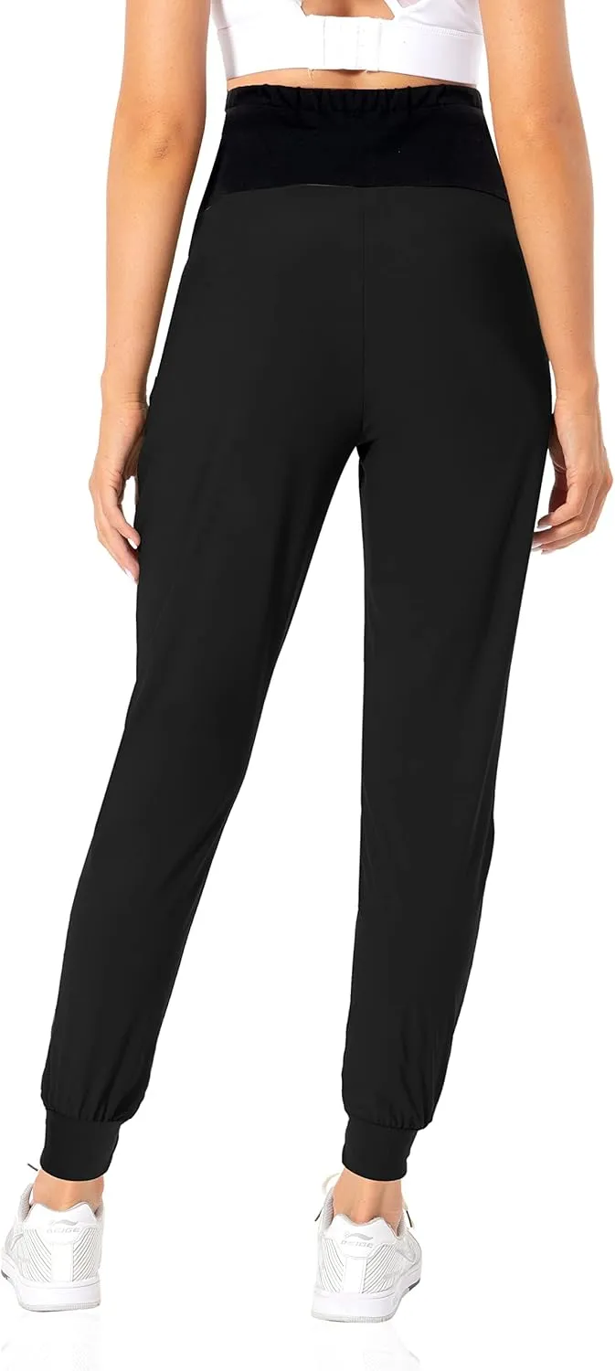 V VOCNI Maternity Jogger Pants Women's Quick Dry Lounge Scrub Joggers Pockets Sweatpants Workout Clothes