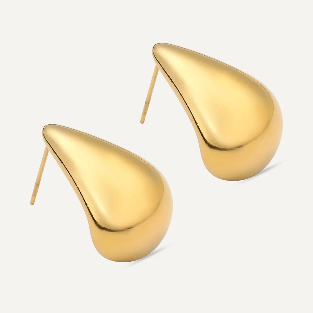 Vibes | Classic Drop Post Earrings | 18K Gold-Plated