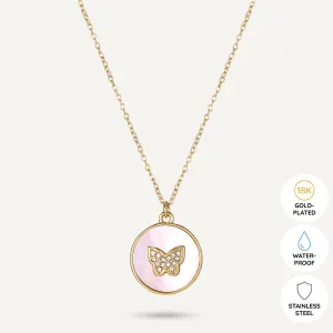 Vibes | Dreamy Butterfly Pendant Necklace | 18K Gold-Plated
