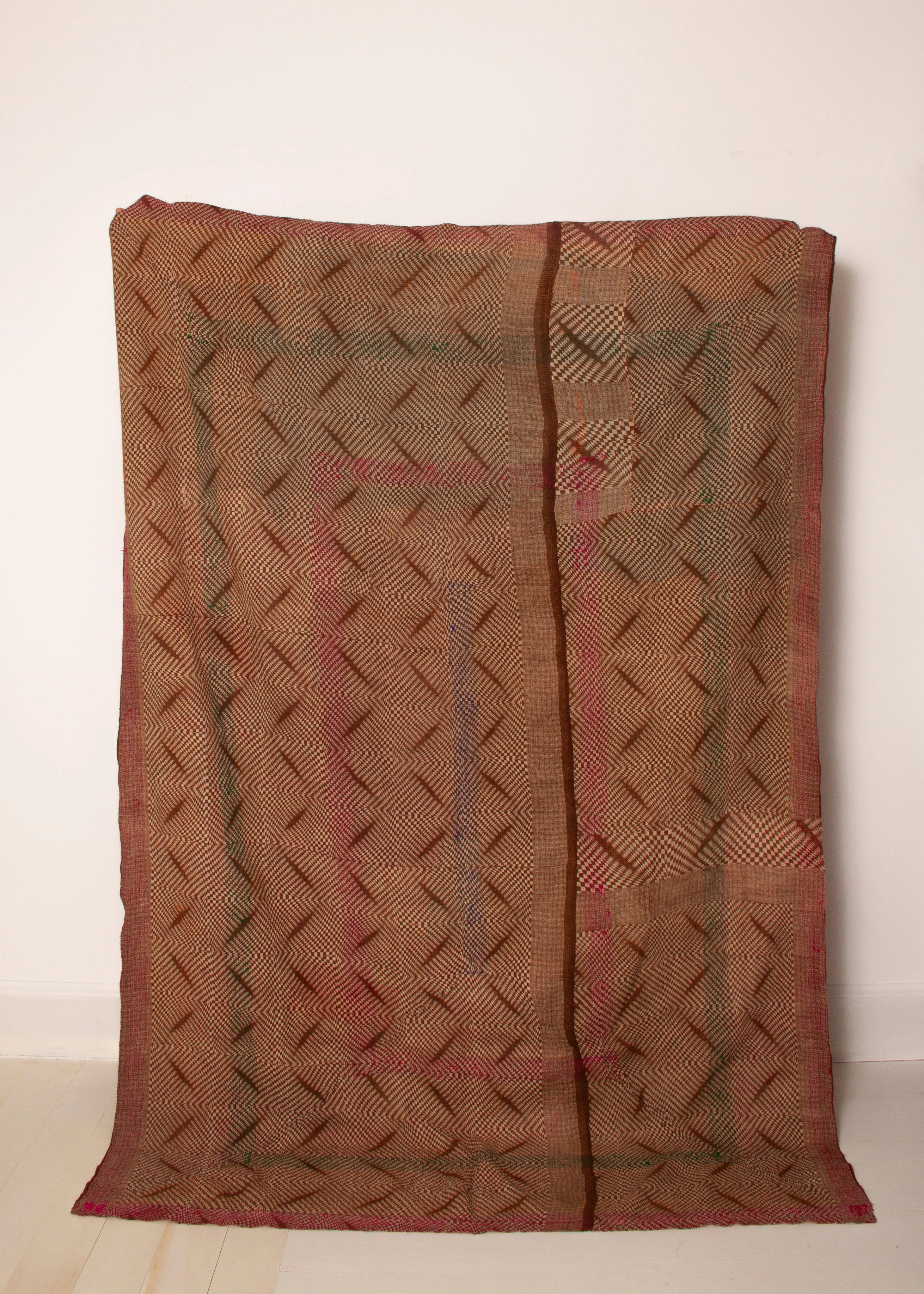 Vintage Dowry Kantha Blanket, #22 - 54"x78"