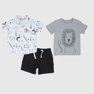 Wild Animals 3 Piece Outfit Set