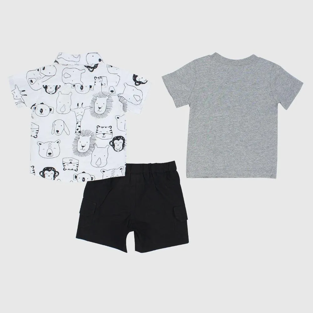 Wild Animals 3 Piece Outfit Set