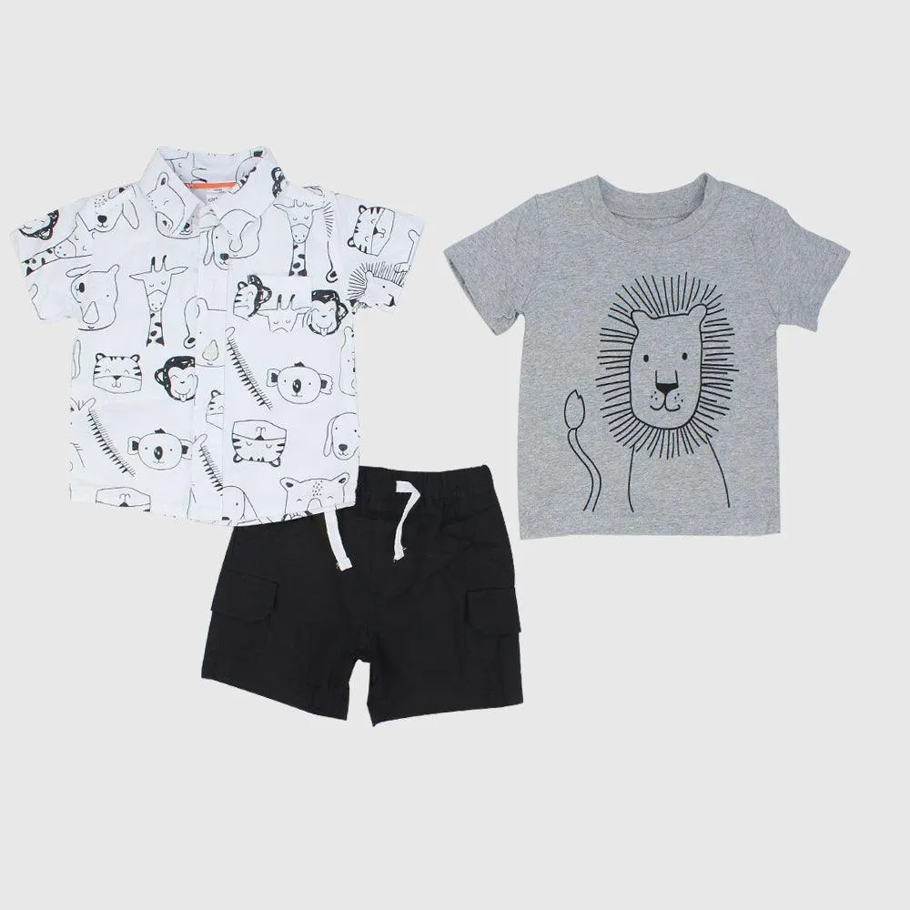Wild Animals 3 Piece Outfit Set