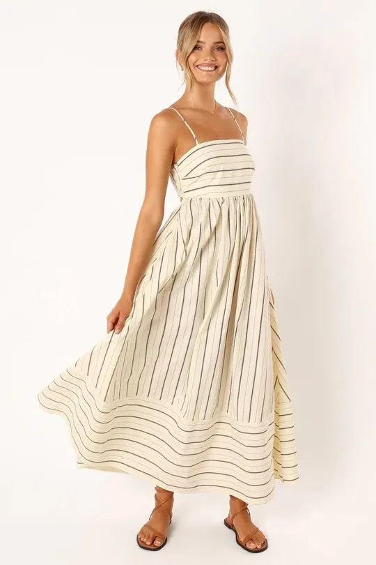 Women's Striped Spaghetti Straps Casual Dress