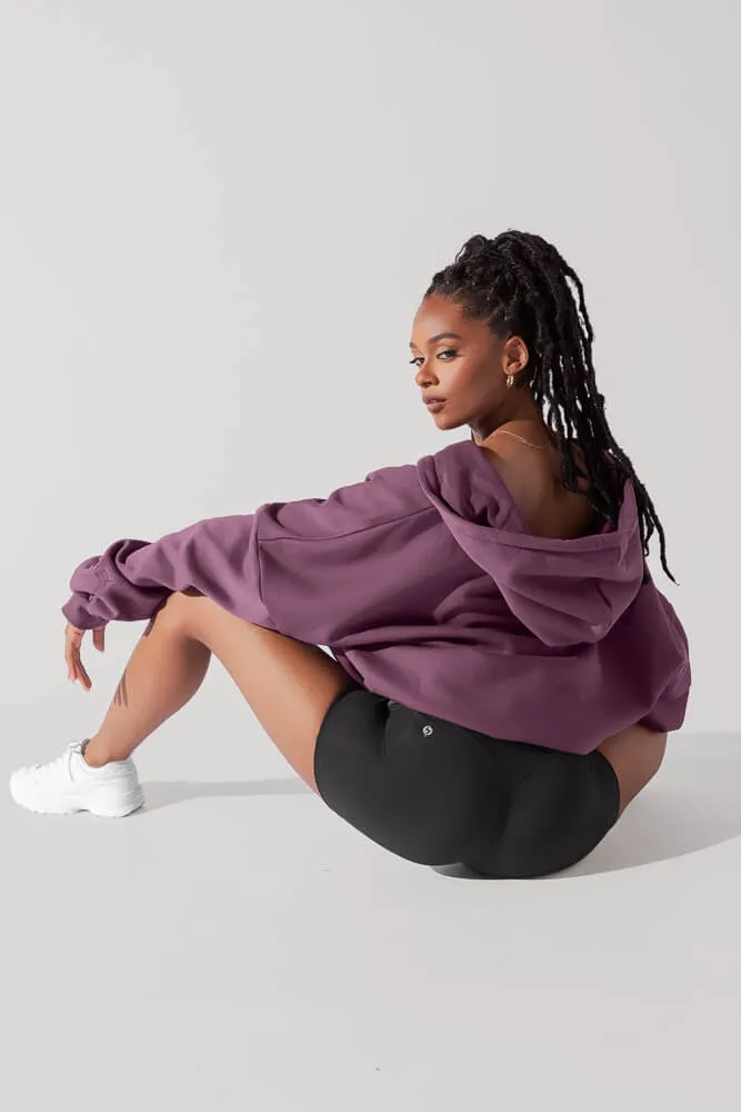 Zip Cloud Hoodie - Deep Plum